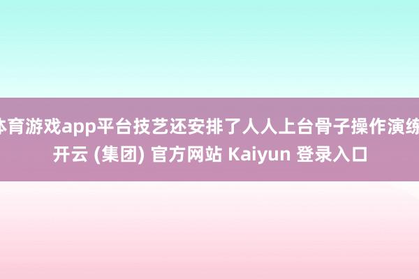 体育游戏app平台技艺还安排了人人上台骨子操作演练-开云 (集团) 官方网站 Kaiyun 登录入口