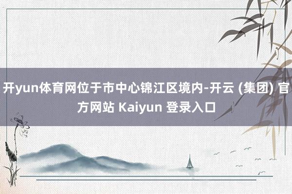 开yun体育网位于市中心锦江区境内-开云 (集团) 官方网站 Kaiyun 登录入口