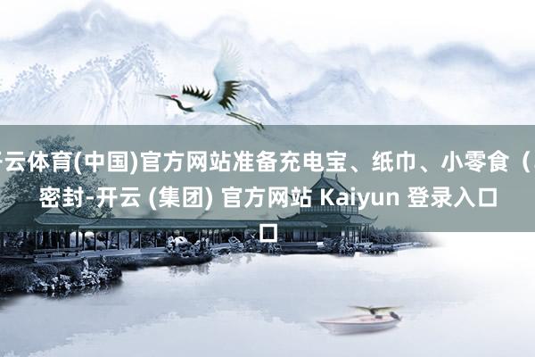 开云体育(中国)官方网站准备充电宝、纸巾、小零食（非密封-开云 (集团) 官方网站 Kaiyun 登录入口