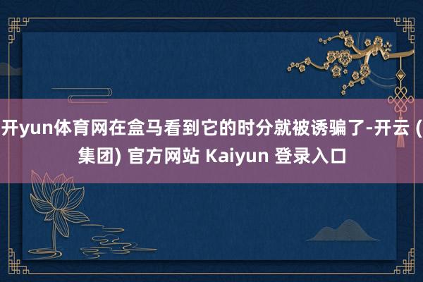 开yun体育网在盒马看到它的时分就被诱骗了-开云 (集团) 官方网站 Kaiyun 登录入口