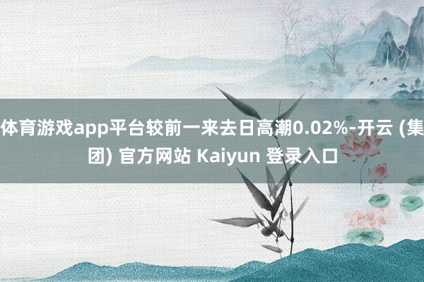体育游戏app平台较前一来去日高潮0.02%-开云 (集团) 官方网站 Kaiyun 登录入口