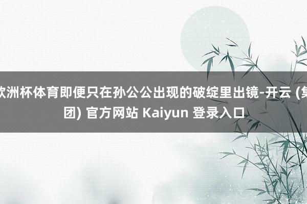 欧洲杯体育即便只在孙公公出现的破绽里出镜-开云 (集团) 官方网站 Kaiyun 登录入口