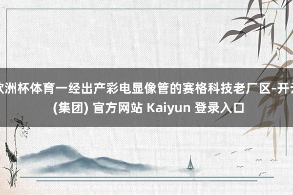 欧洲杯体育一经出产彩电显像管的赛格科技老厂区-开云 (集团) 官方网站 Kaiyun 登录入口