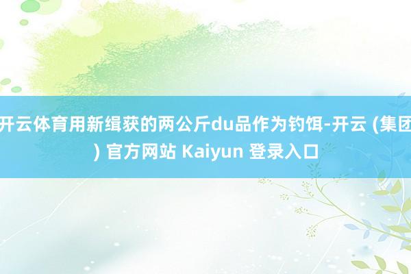 开云体育用新缉获的两公斤du品作为钓饵-开云 (集团) 官方网站 Kaiyun 登录入口