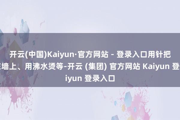 开云(中国)Kaiyun·官方网站 - 登录入口用针把手钉在墙上、用沸水烫等-开云 (集团) 官方网站 Kaiyun 登录入口