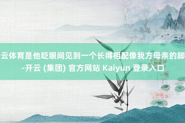 开云体育是他眨眼间见到一个长得相配像我方母亲的脚色-开云 (集团) 官方网站 Kaiyun 登录入口