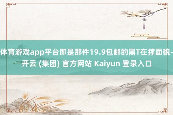 体育游戏app平台即是那件19.9包邮的黑T在撑面貌-开云 (集团) 官方网站 Kaiyun 登录入口