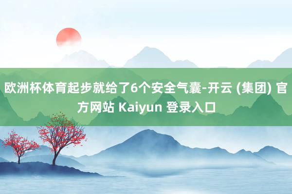 欧洲杯体育起步就给了6个安全气囊-开云 (集团) 官方网站 Kaiyun 登录入口