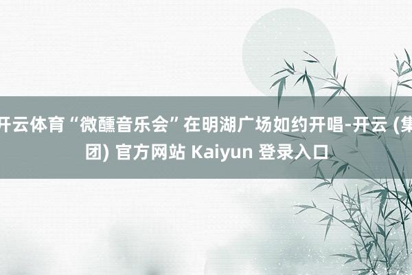 开云体育“微醺音乐会”在明湖广场如约开唱-开云 (集团) 官方网站 Kaiyun 登录入口