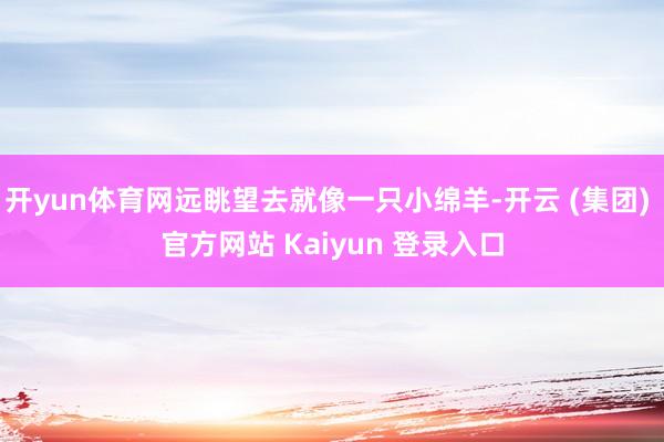 开yun体育网远眺望去就像一只小绵羊-开云 (集团) 官方网站 Kaiyun 登录入口