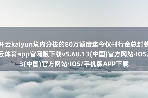 开云kaiyun境内分拨的80万额度迄今仅刊行金总封装版、智能卡-kai云体育app官网版下载v5.68.13(中国)官方网站·IOS/手机版APP下载