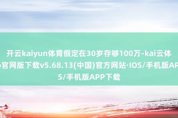 开云kaiyun体育假定在30岁存够100万-kai云体育app官网版下载v5.68.13(中国)官方网站·IOS/手机版APP下载